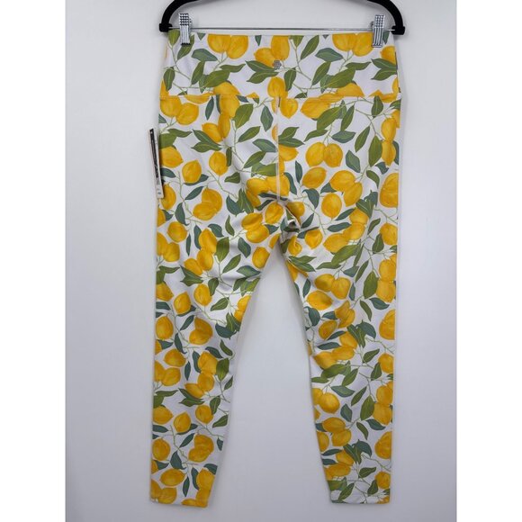 Nanette Lepore Active Legging Ankle Pant Lemon Print Size XL NEW - Picture 3 of 5
